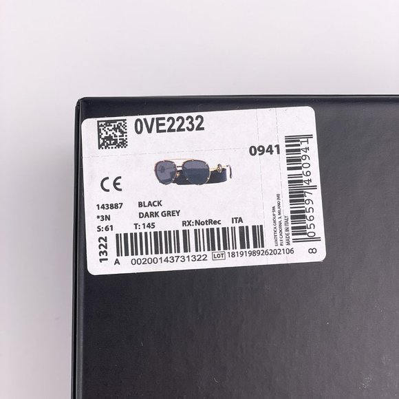 NEW Versace VE2232 143887 Black Gold Unisex Pilot Sunglasses - Picture 11 of 13